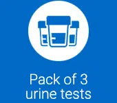 Pack of 3 urine tests